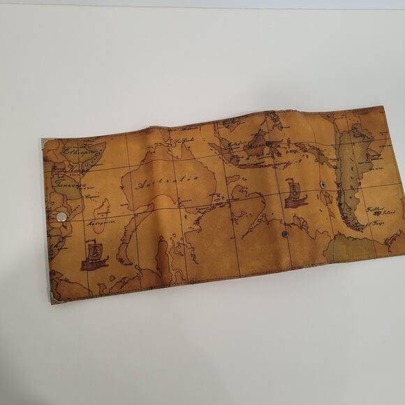 Alviero Martini Organizer Map Geo Leather Planner B6 7x5 Size Notebook Italian - Picture 8 of 10